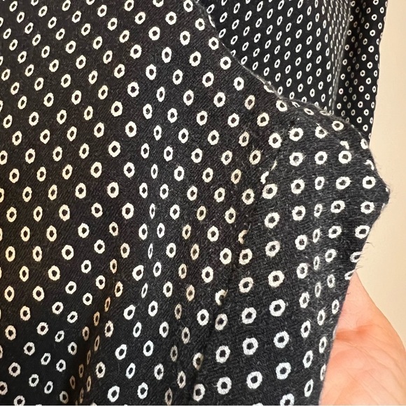 Anthropologie The Essential Slim Pants Trouser Black White Circle Pattern Sz 12 - Picture 16 of 16